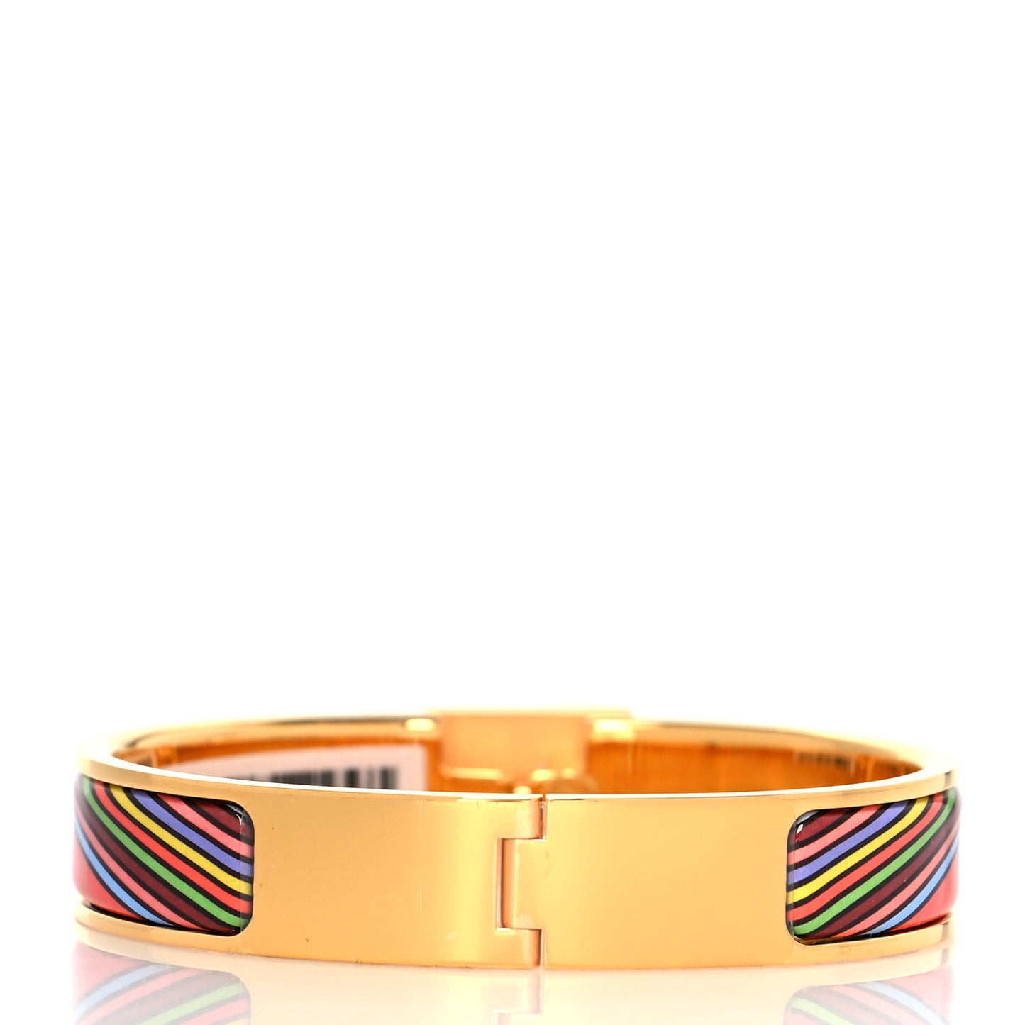 Enamel Printed H en Bias Narrow H Vibration Clic Cadenas Bracelet PM Amazone Pop