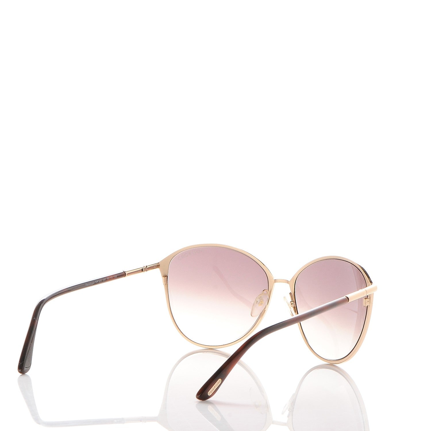 Tom Ford Penelope Vintage Round Sunglasses TF320 Brown 4 of 8