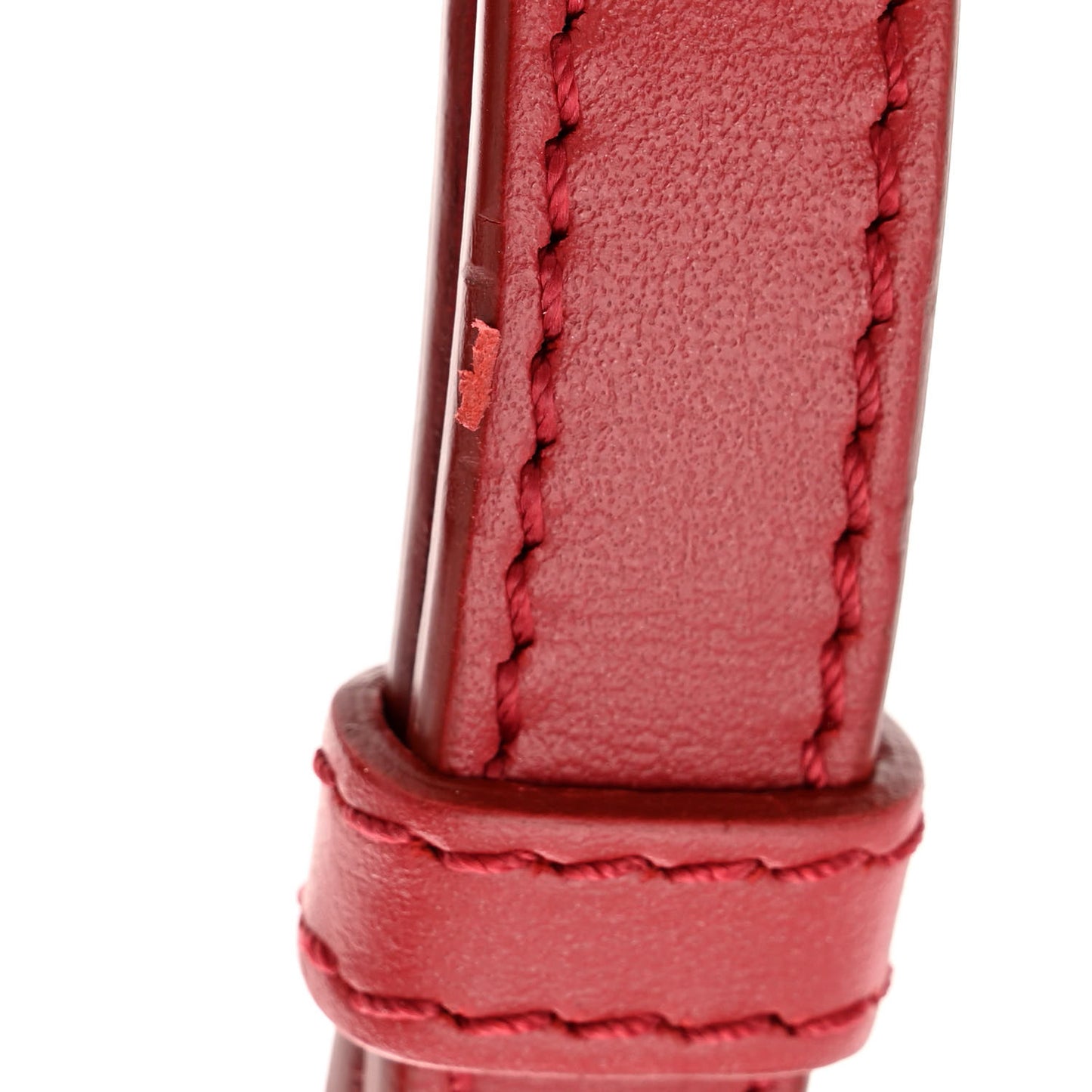 Calfskin Crystal Chain Flower Satchel Red