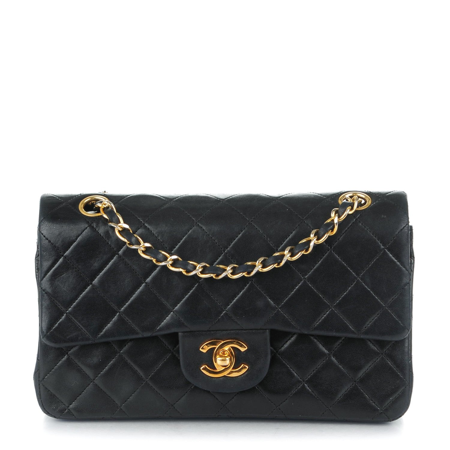 Chanel Lambskin Quilted Small Double Flap Black 1 of 8