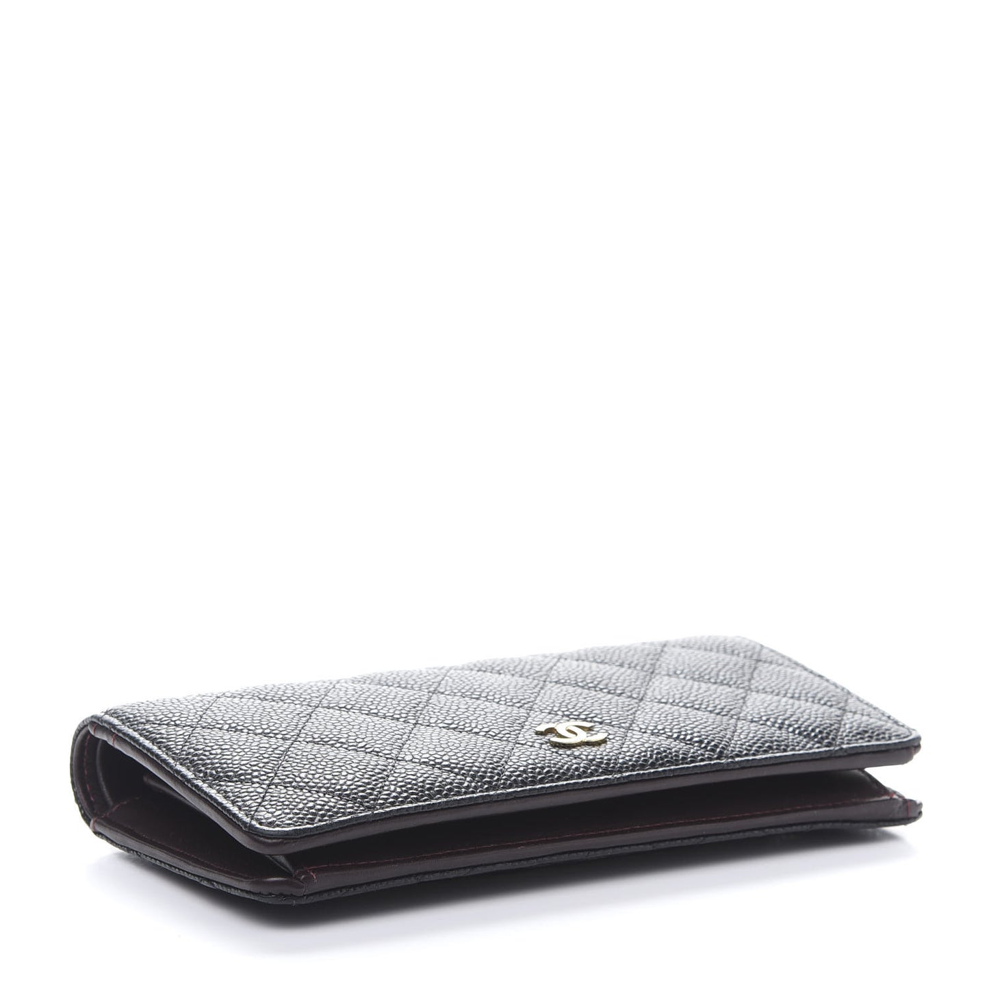 Caviar Quilted Yen Wallet Black
