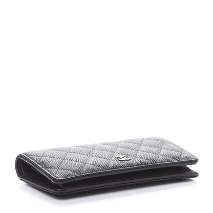 Chanel Caviar Quilted Yen Wallet Black 4 of 13