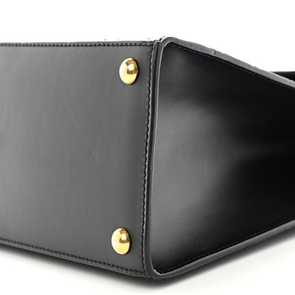 Gucci Guccissima Signature Small Padlock Top Handle Bag Black 10 of 13