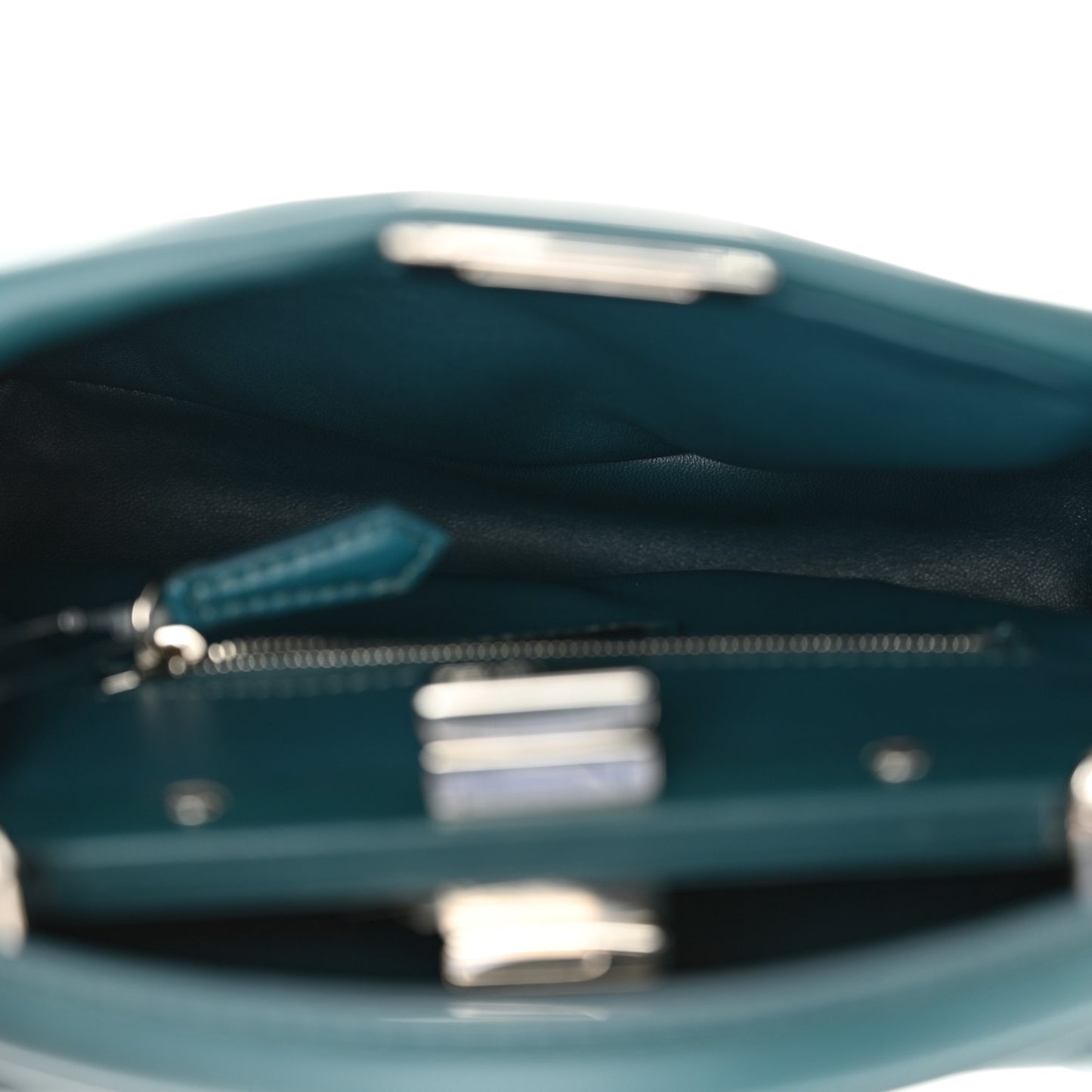 Nappa Waves Bi-Color Mini Peekaboo Iconic Satchel Ocean