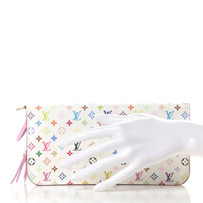 Louis Vuitton Monogram Multicolor Insolite Wallet White Litchi 2 of 8