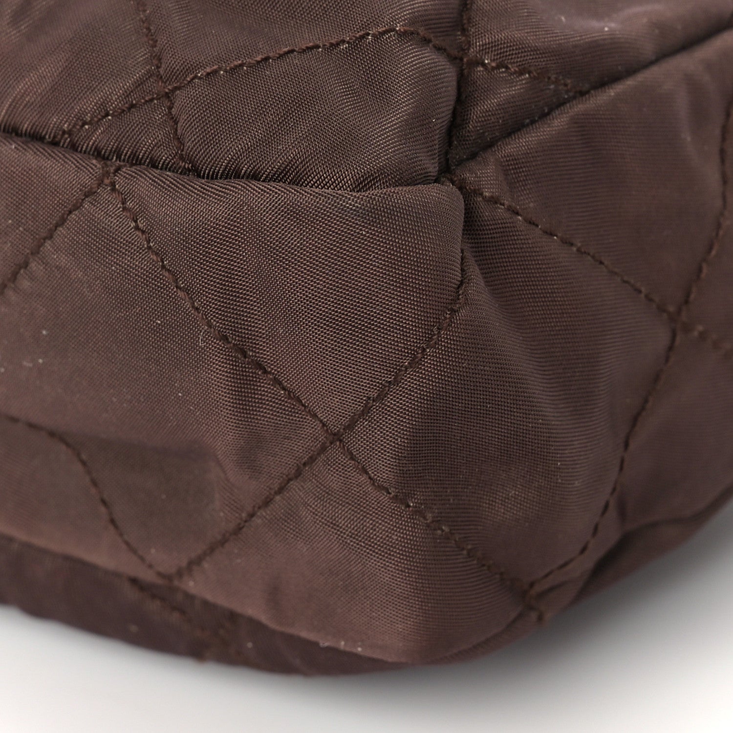 Prada Nylon Tessuto Impuntu Quilted Shoulder Bag Corniola 7 of 7