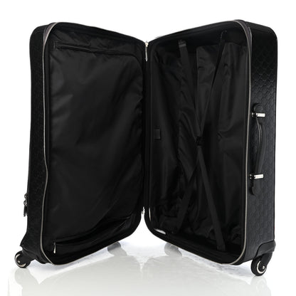 Gucci Guccissima Large Four Wheel Suitcase Black 4 of 4