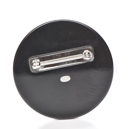 Chanel Glittered Resin Strass Brooch Black Pink 5 of 6
