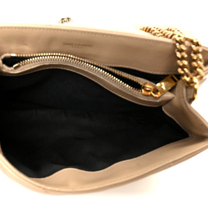 Saint Laurent Calfskin Y Quilted Monogram Small Loulou Chain Satchel Dark Beige 5 of 12