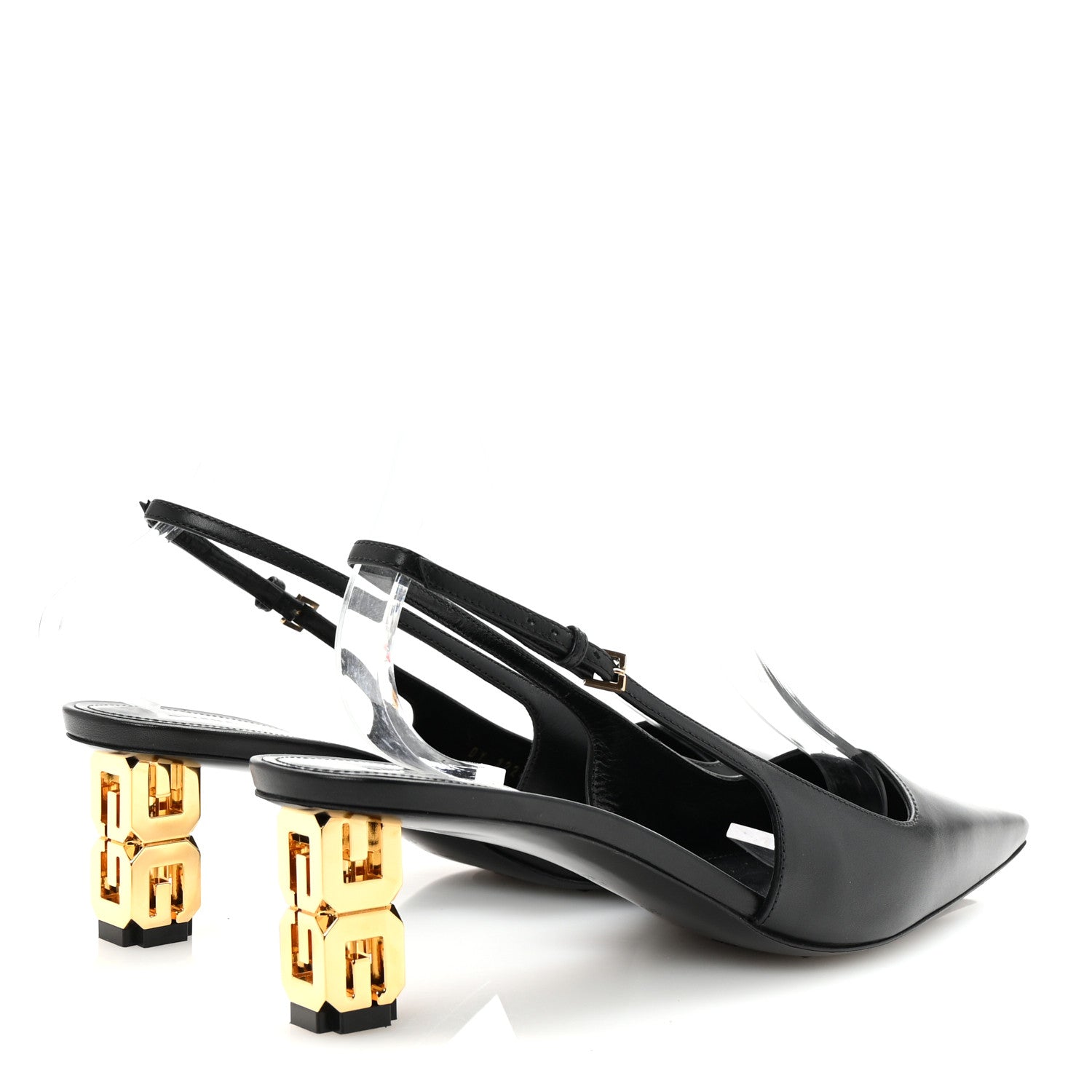 Givenchy Calfskin G Cube 50mm Slingback Pumps 39 Black 5 of 10