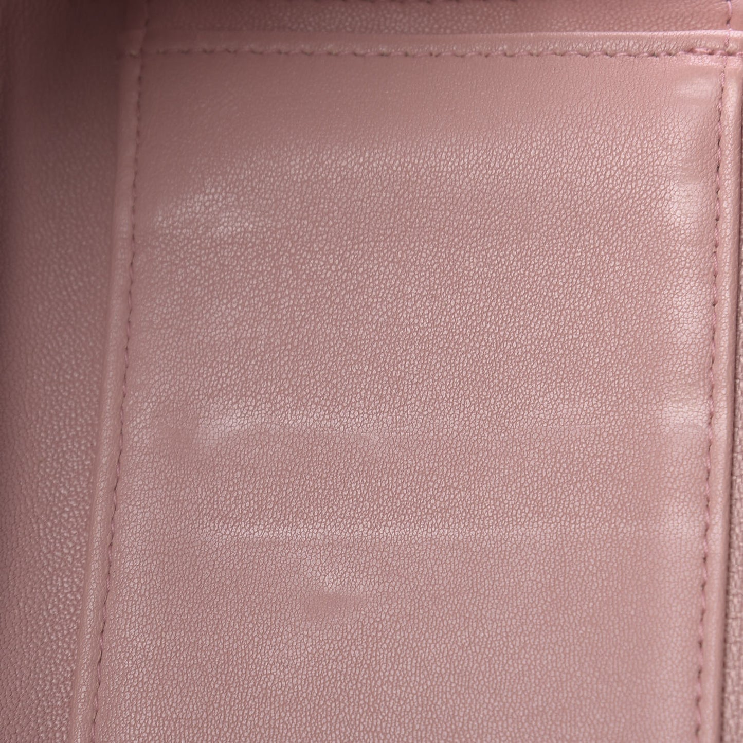 Lambskin Quilted CC Box Flap Wallet Light Pink
