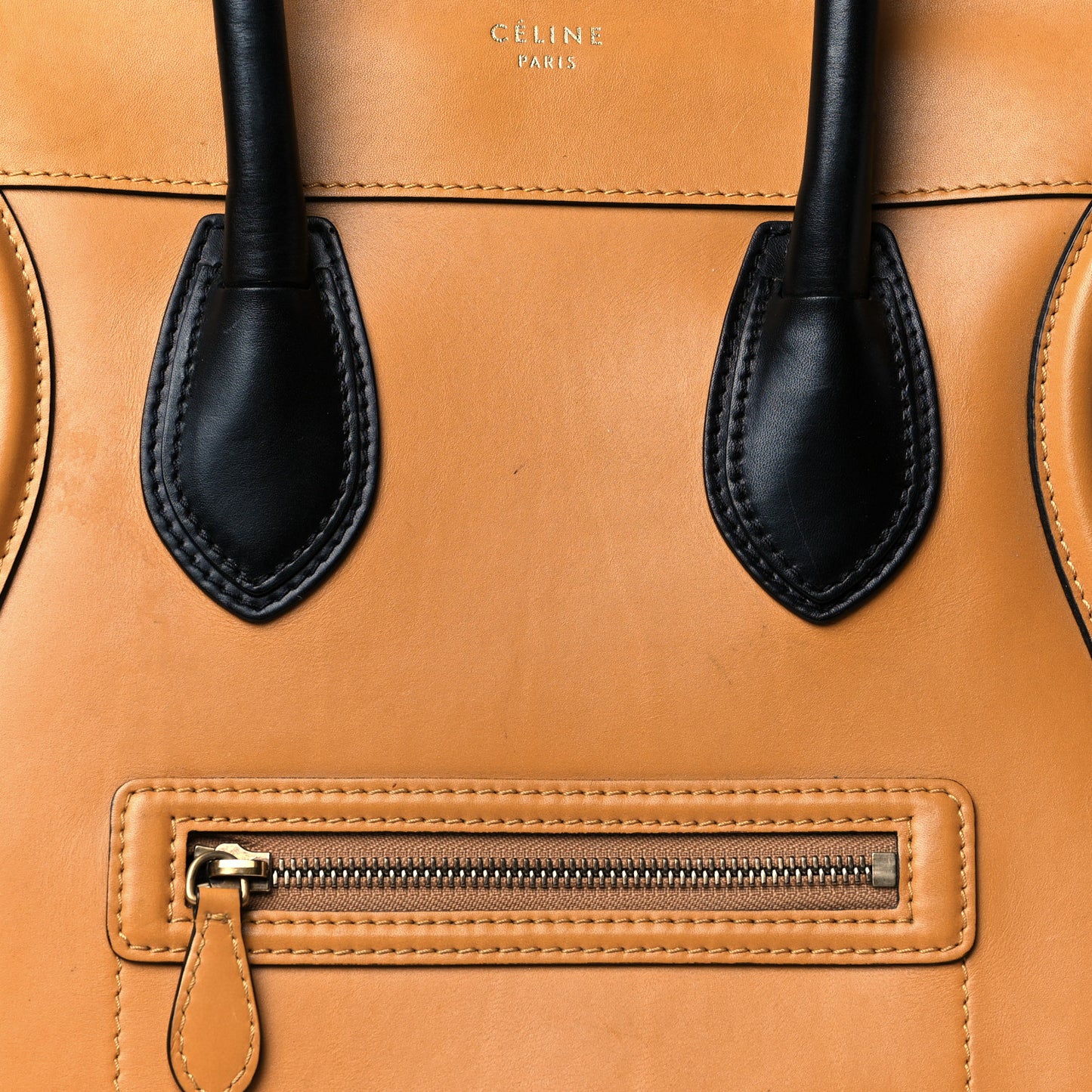 Smooth Calfskin Mini Luggage Amber