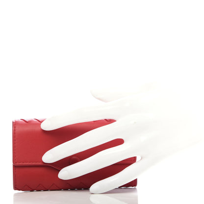 Bottega Veneta Nappa Intrecciato 6 Key Holder Red 2 of 9