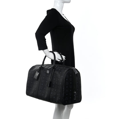 MCM Visetos Ottomar Weekender Duffle Bag Black 2 of 10