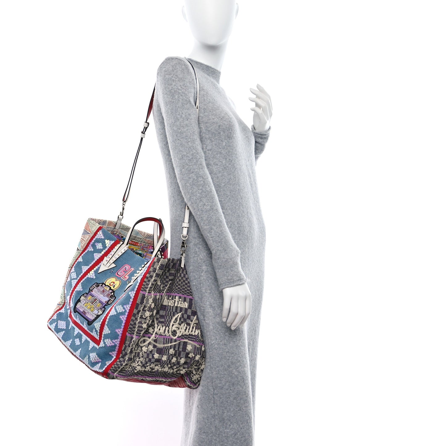 Jacquard Embellished Manilacaba Tote Multicolor