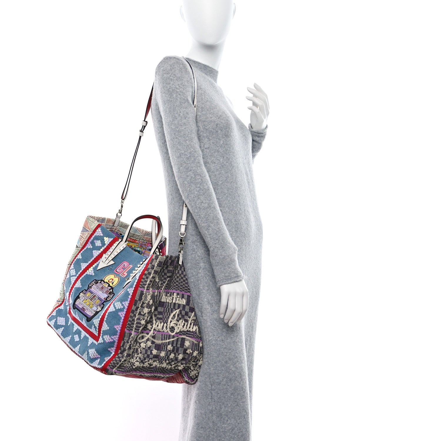 Christian Louboutin Jacquard Embellished Manilacaba Tote Multicolor 2 of 8