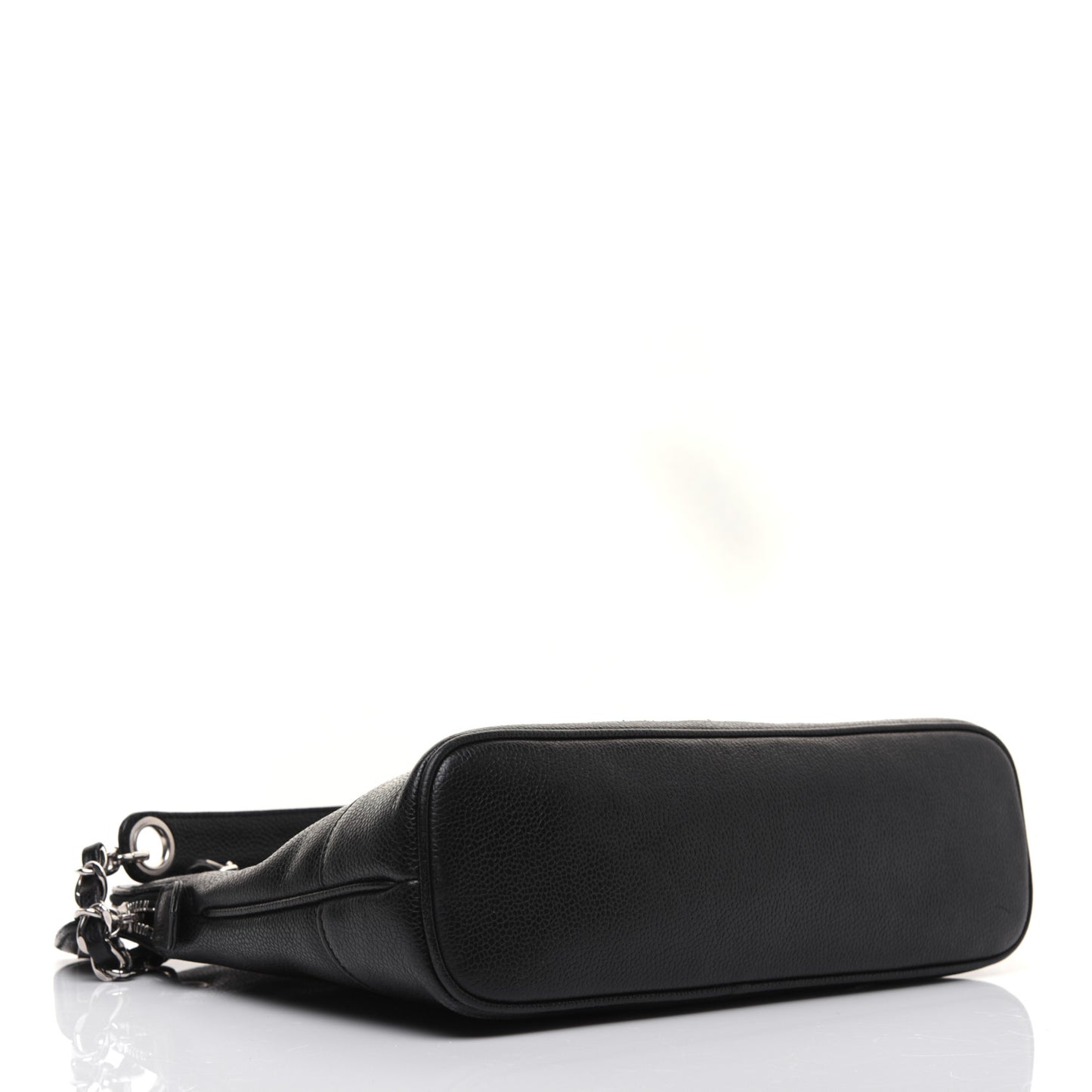 Caviar Logo Shoulder Bag Black