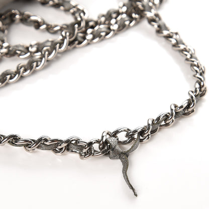 Chanel Metallic Goatskin Wallet On Chain WOC Silver 5 of 11