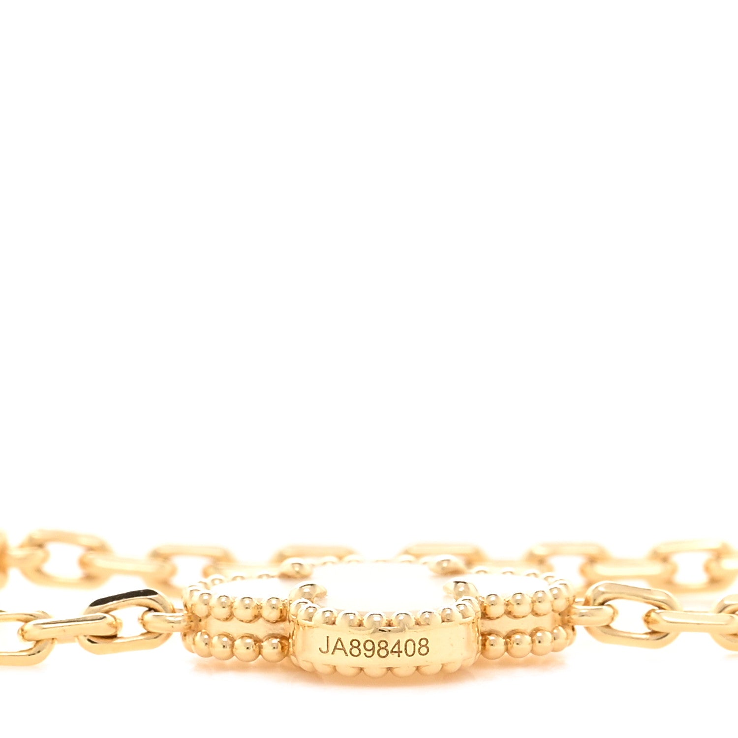 Van Cleef & Arpels 18K Yellow Gold Mother of Pearl 10 Motifs Vintage Alhambra Necklace 6 of 6