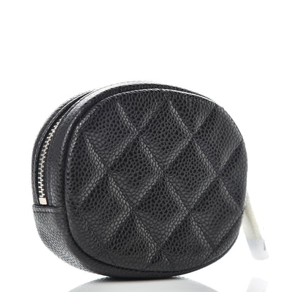 Chanel Caviar Quilted Zip Around Classic Coin Purse Black 3 of 8