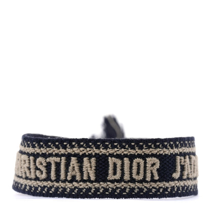 Christian Dior Woven Cotton J'Adior Friendship Bracelet Navy 1 of 4