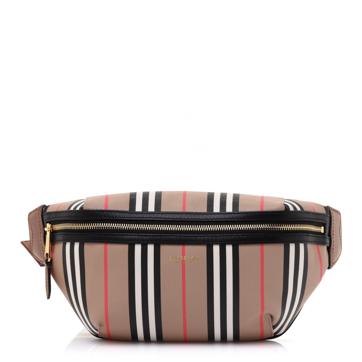 Burberry E-Canvas Icon Stripe Sonny Bum Bag Archive Beige 1 of 9