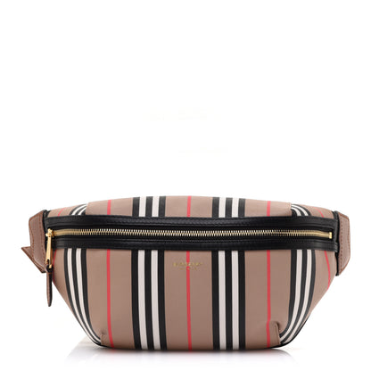Burberry E-Canvas Icon Stripe Sonny Bum Bag Archive Beige 1 of 9