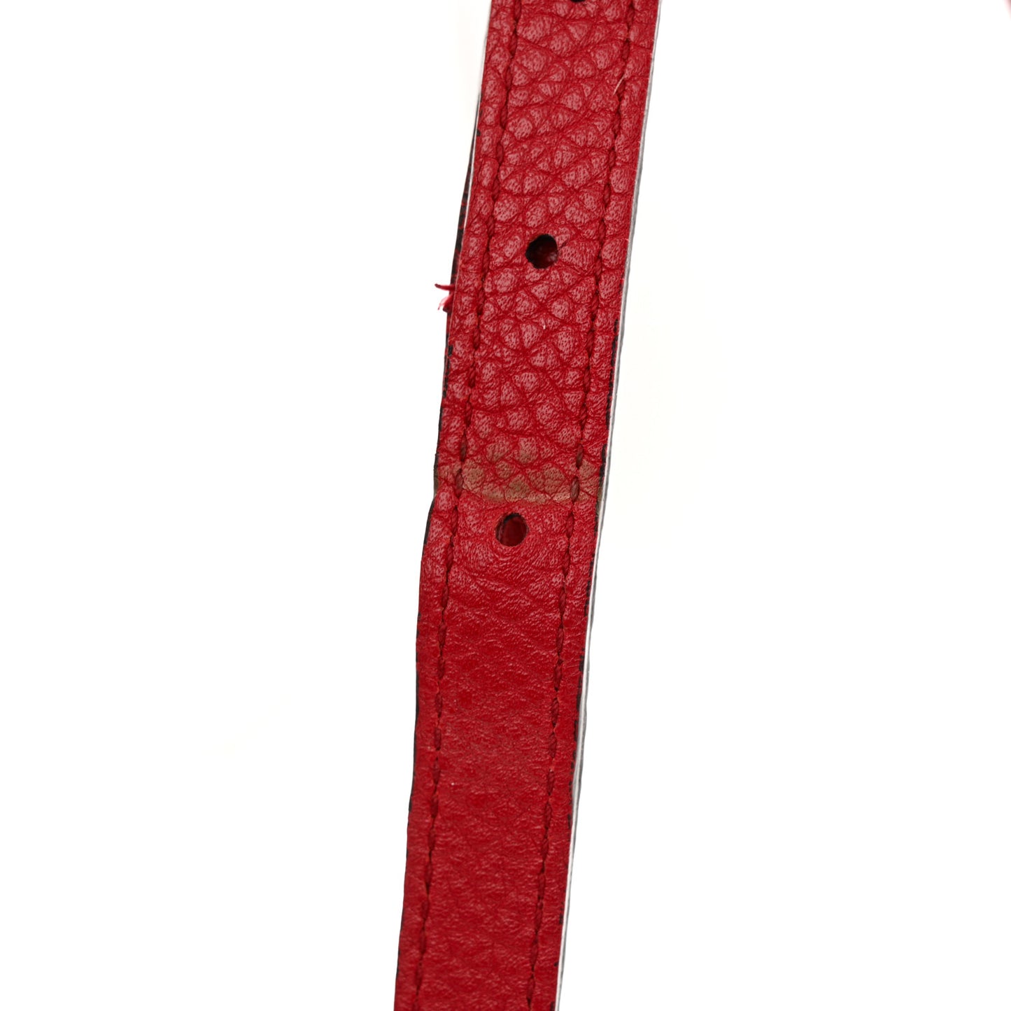 Pebbled Calfskin Small Soho Disco Bag Vibrant Red