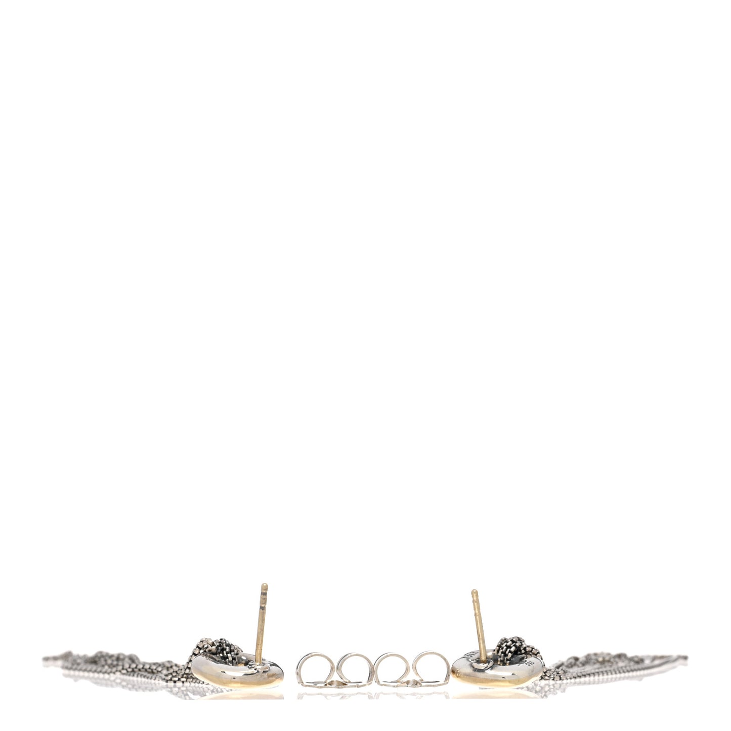 Sterling Silver 18K Yellow Gold Waterfall Drop Earrings
