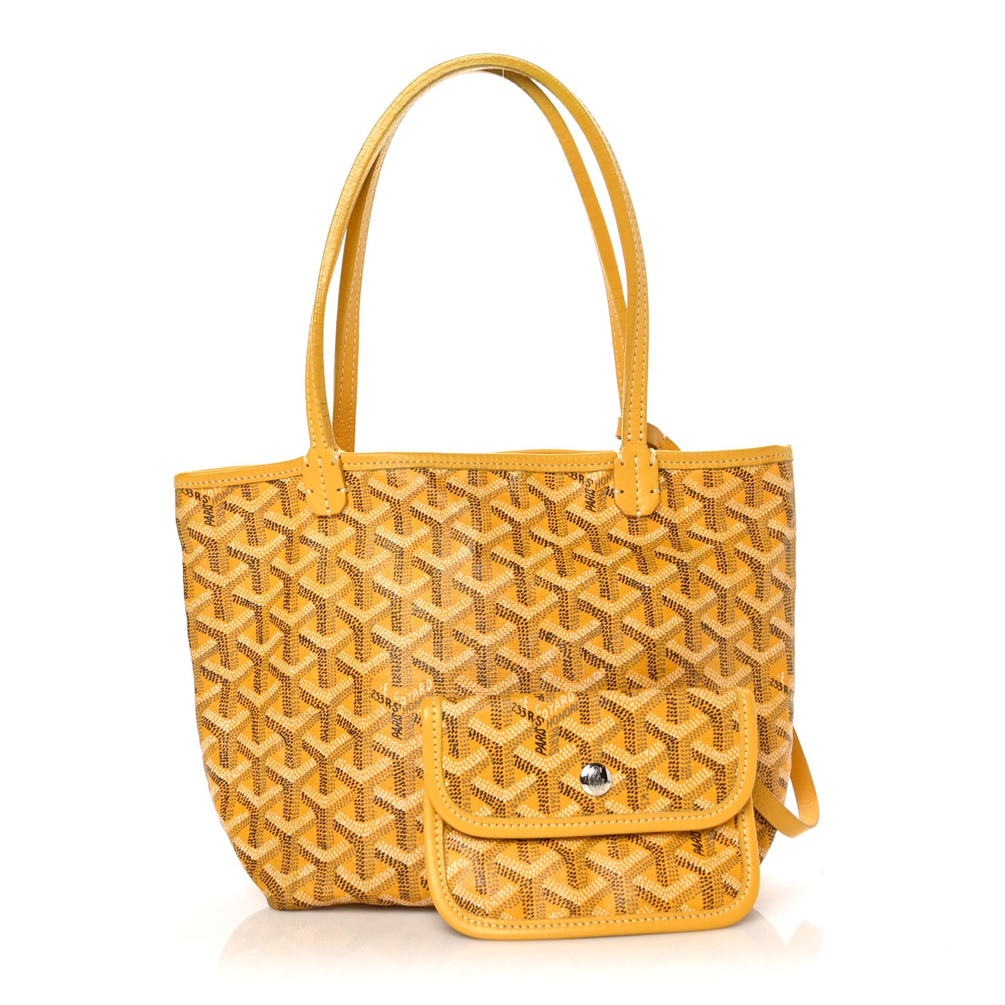 Goyardine Saint Louis Junior Jr PM Tote Yellow