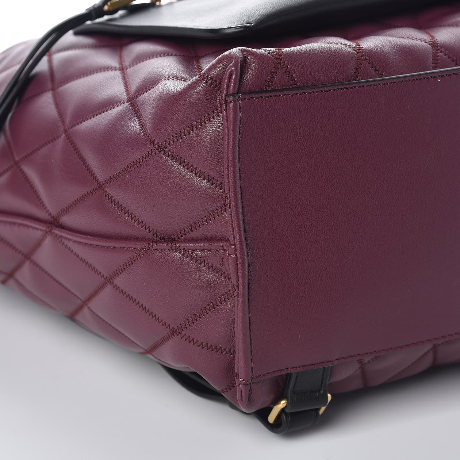 Givenchy Rubberized Canvas Quilted Duo Backpack Aubergine 8 of 10