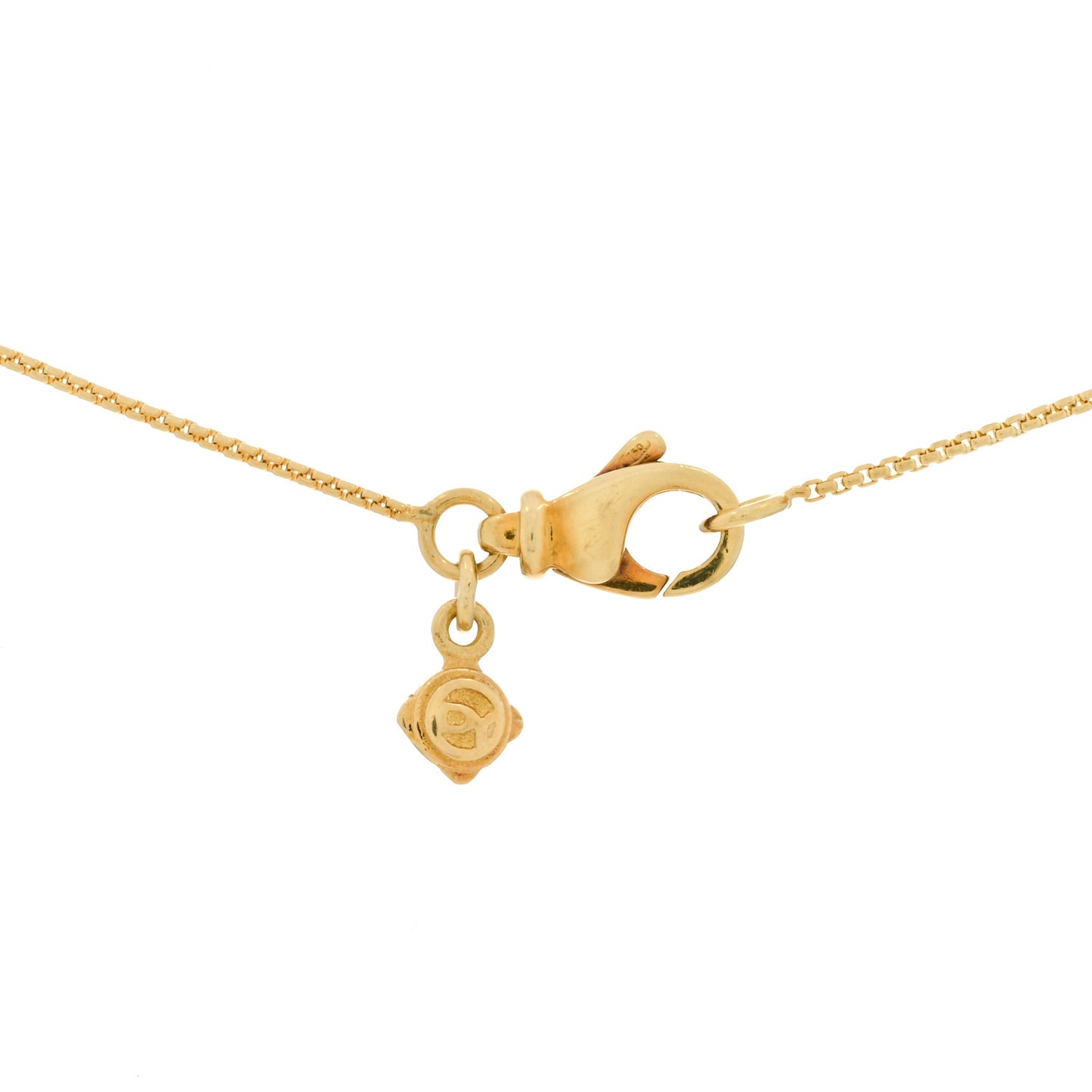 18K Yellow Gold Diamond 11mm Infinity Pendant Necklace