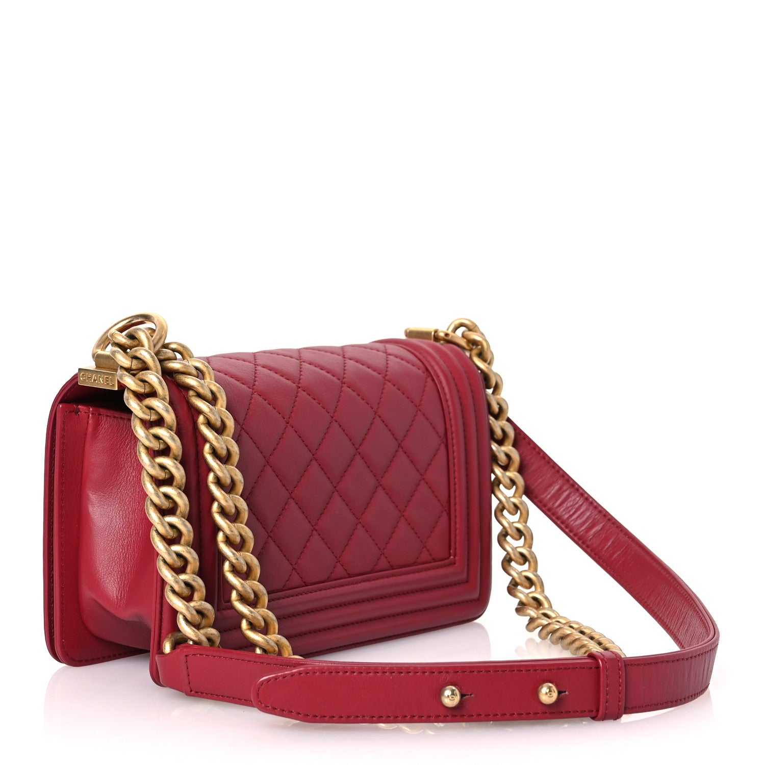 Chanel Calfskin Quilted Small Boy Flap Red 3 of 15