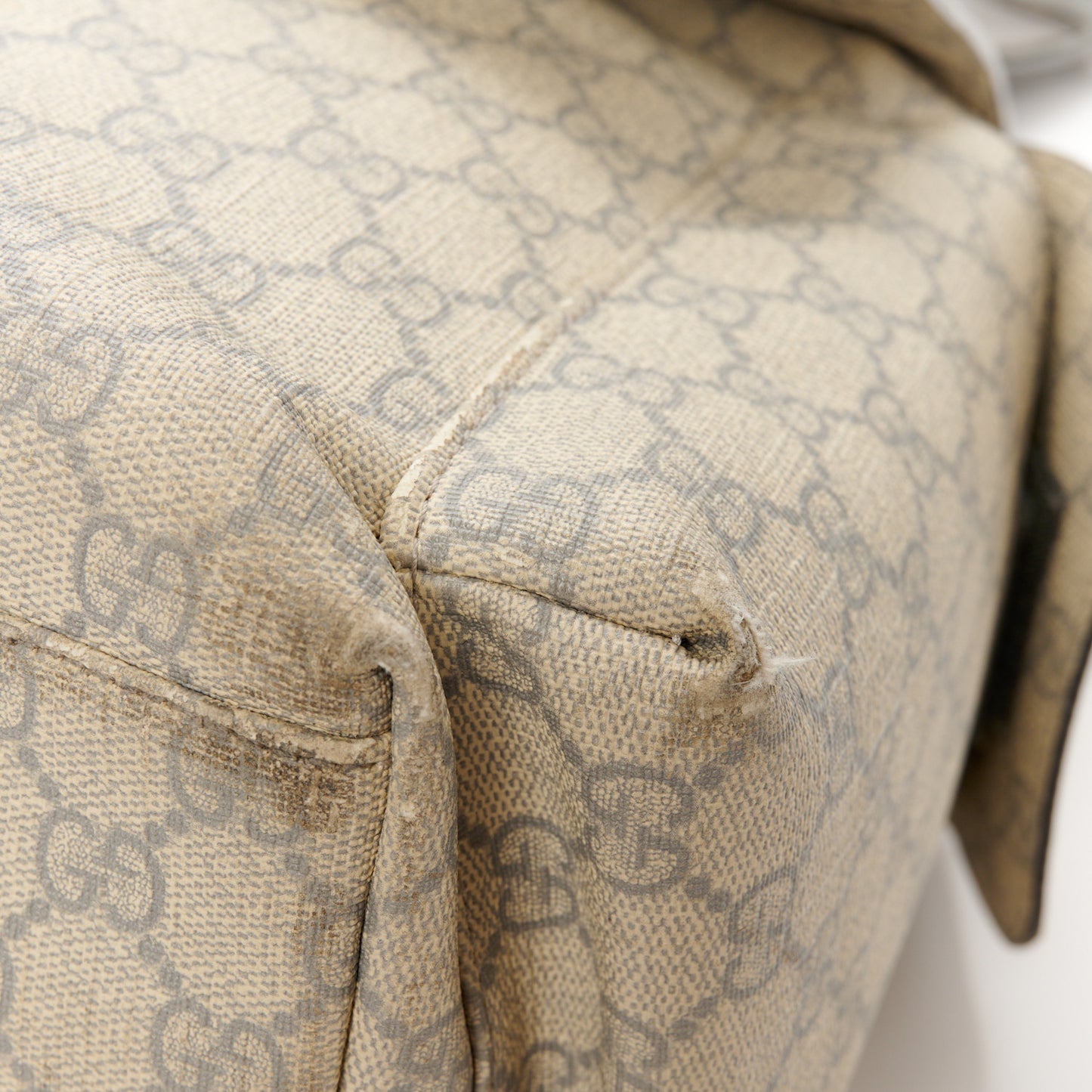 GG Plus Monogram Messenger Diaper Bag Ecru Grigio