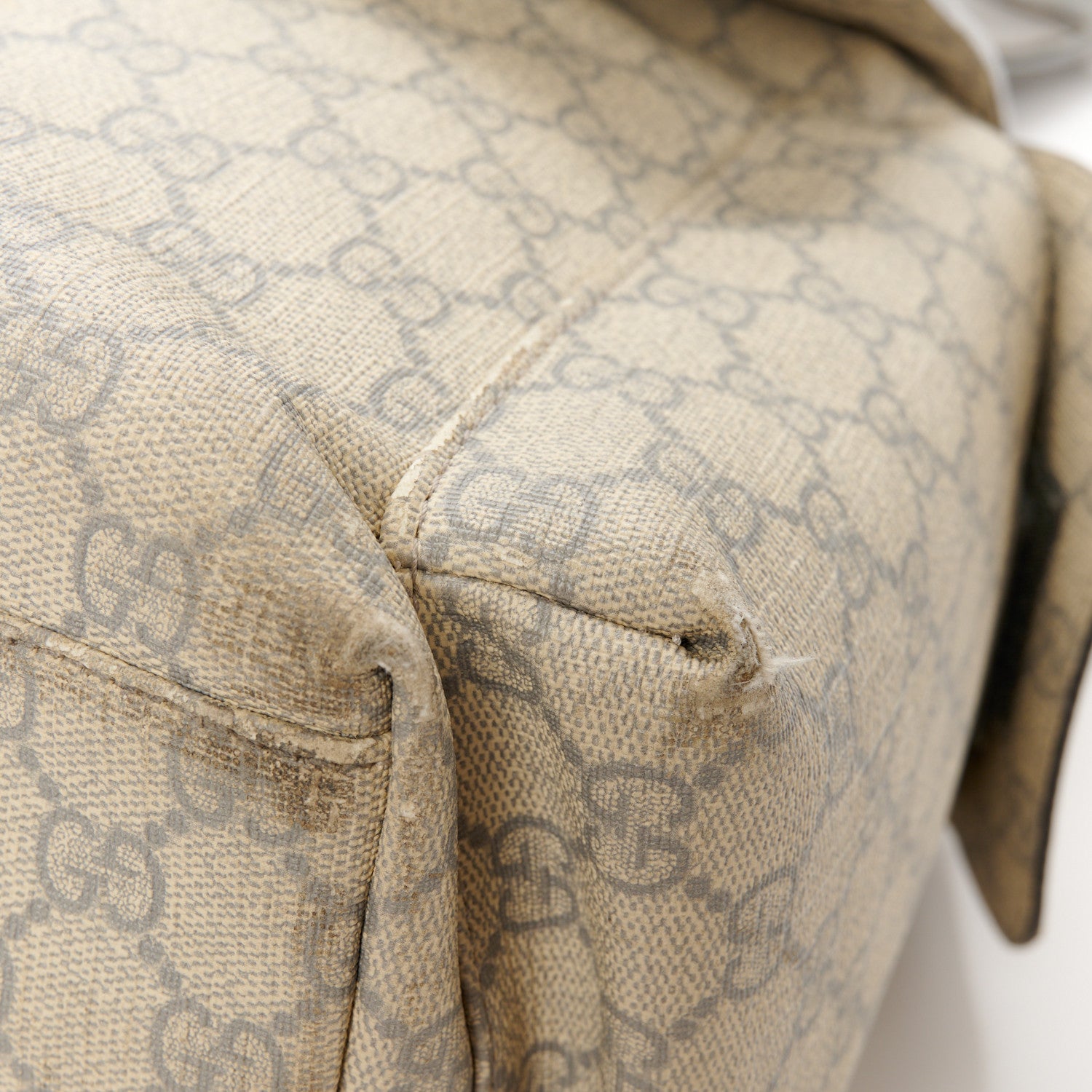 Gucci GG Plus Monogram Messenger Diaper Bag Ecru Grigio 12 of 14