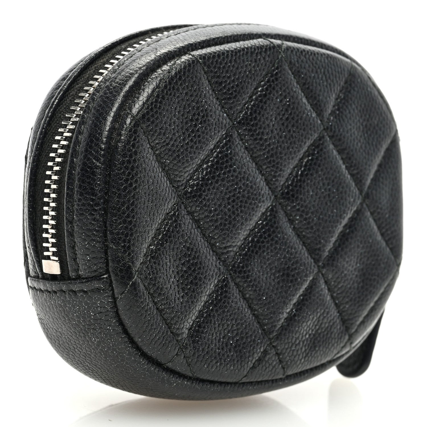 Chanel Caviar Quilted Zip Around Classic Coin Purse Black 3 of 8