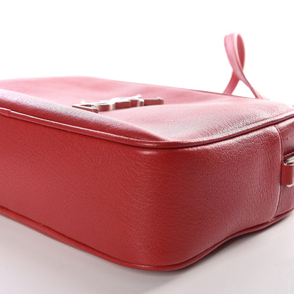 Saint Laurent Lambskin Monogram Lou Camera Bag Eros Red 6 of 9