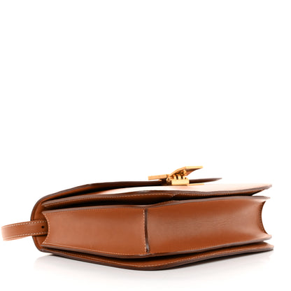 Celine Natural Calfskin Medium Classic Box Flap Bag Tan 4 of 13