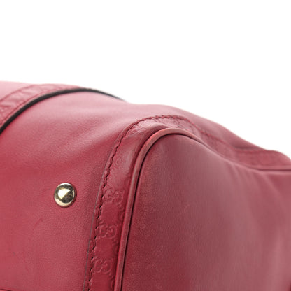 Gucci Calfskin Microguccissima Trim Medium Boston Raspberry Red 12 of 17