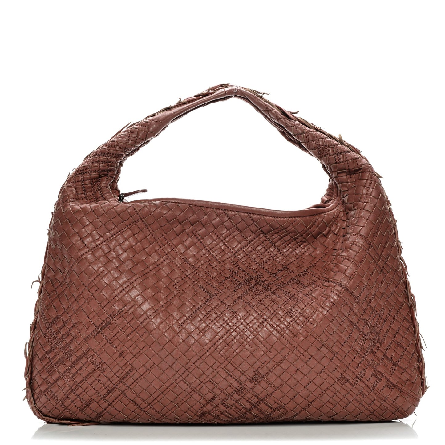 Nappa Intrecciato Fuzzy Maxi Veneta Hobo Dusty Rose