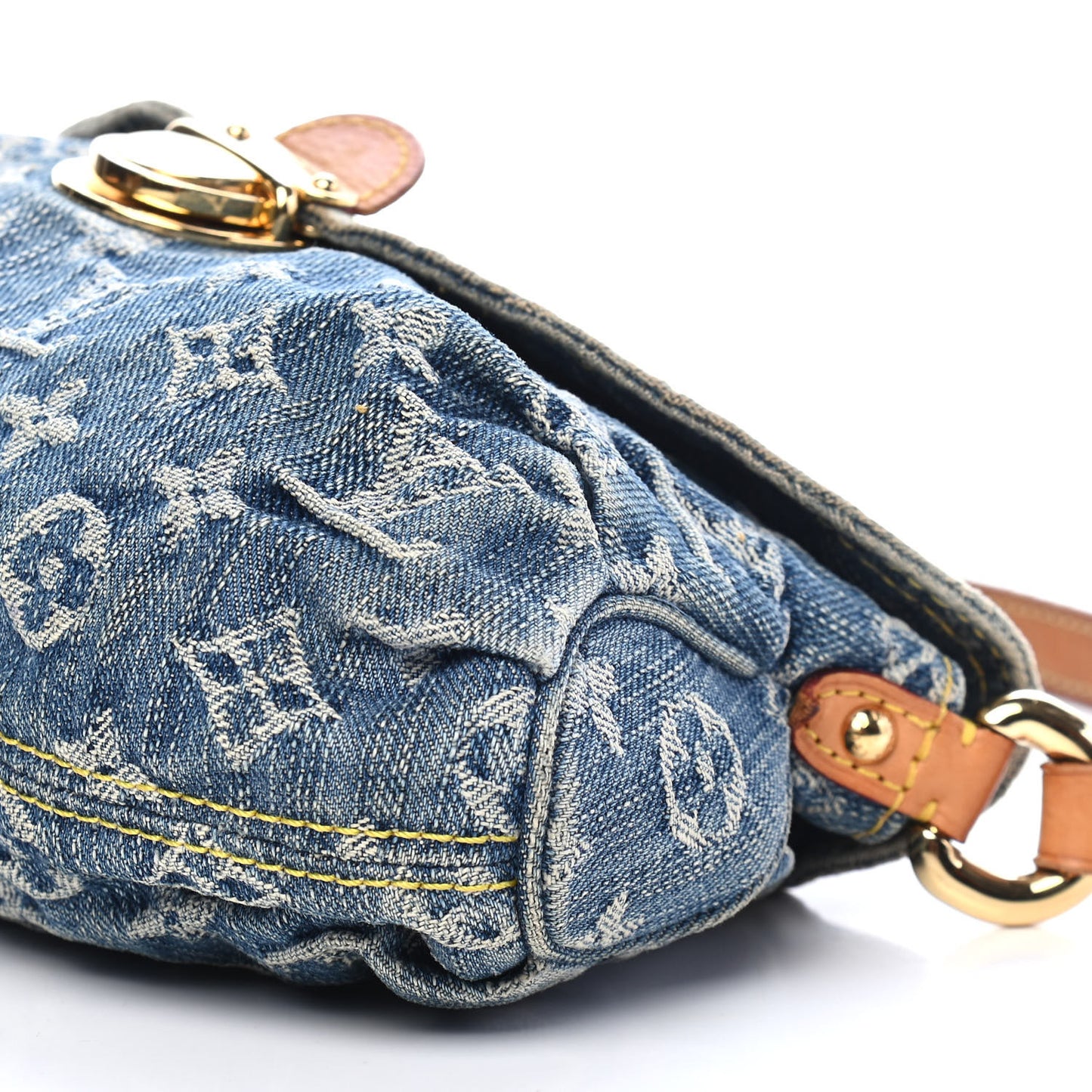 Monogram Denim Mini Pleaty Blue