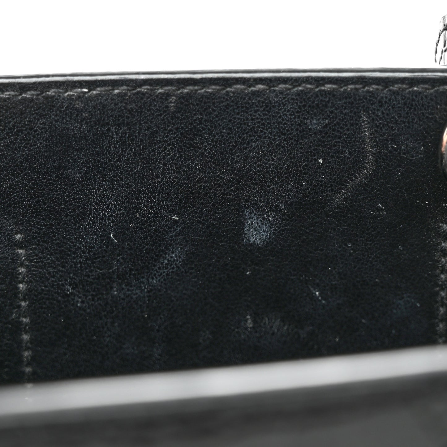 Calfskin Crocodile Embossed Nano Sac De Jour Black