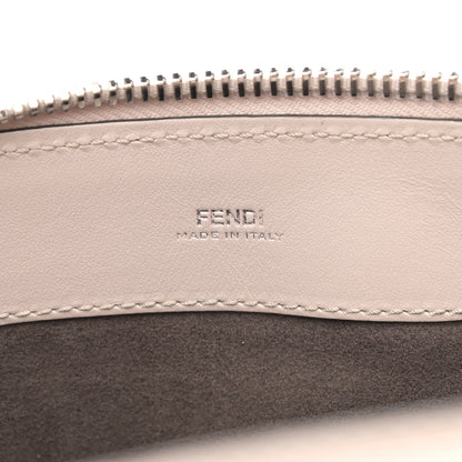 Fendi Vitello Baltico Dolce Shiny Nappa Lace Up DotCom Satchel Grigio Polvere 8 of 16