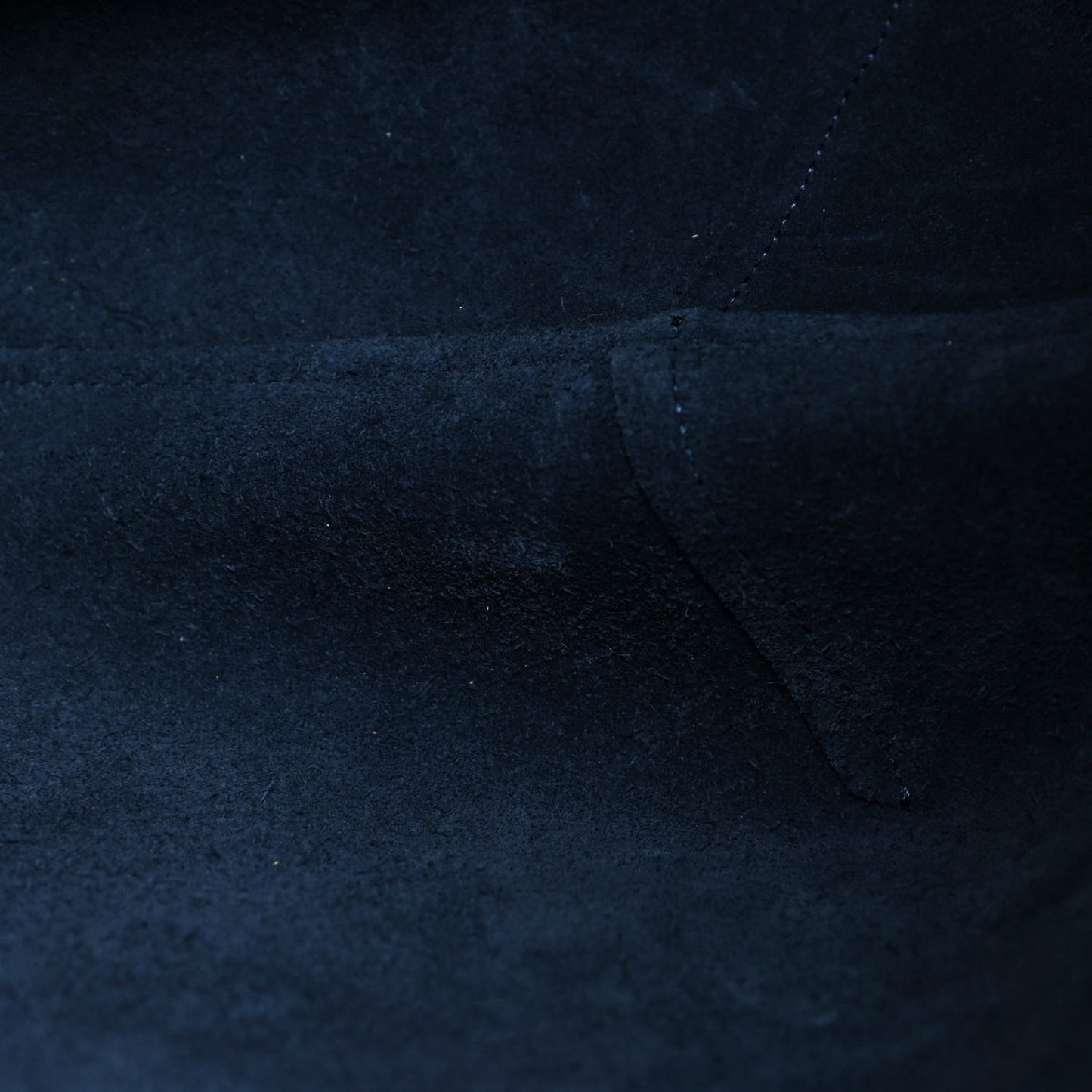 Tumbled Calfskin Large Shopping Tote Navy