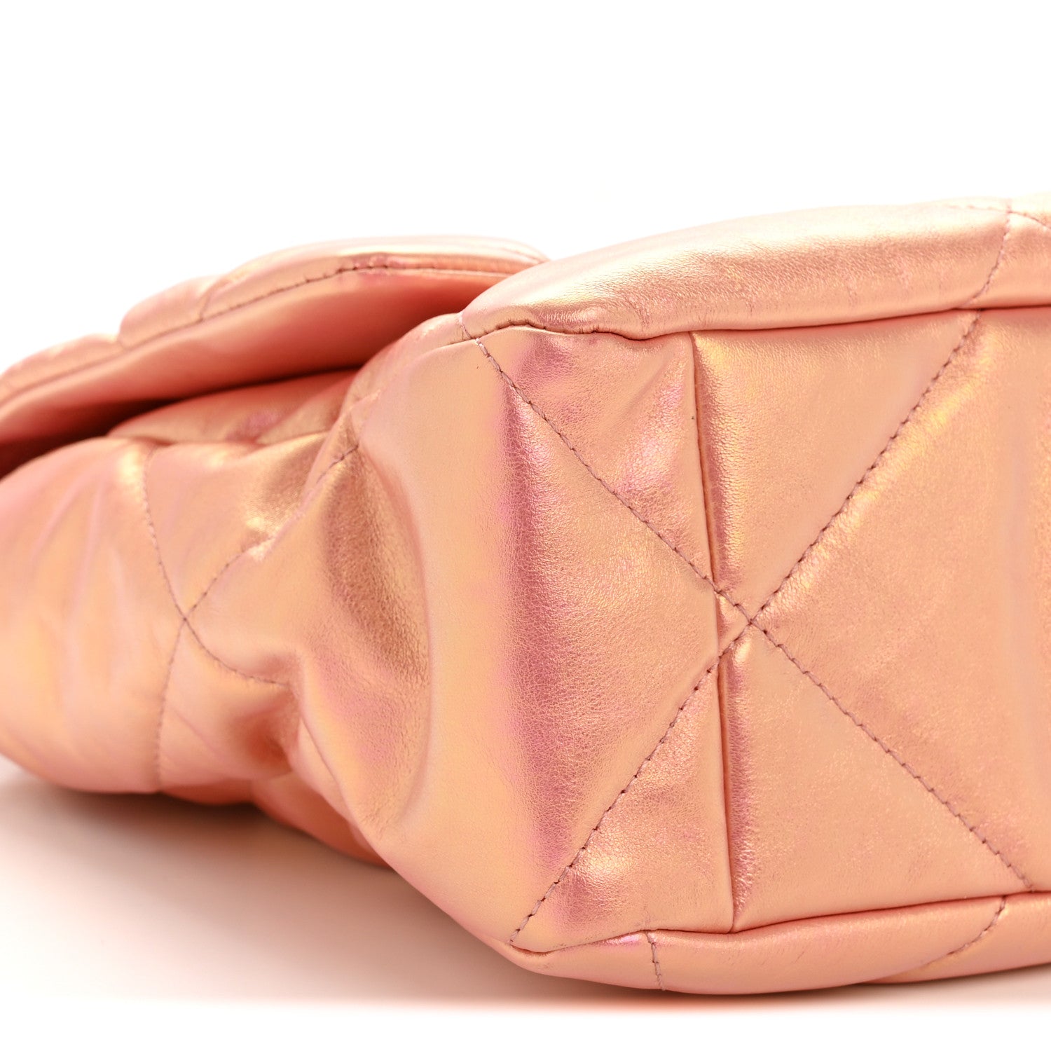Chanel Iridescent Lambskin Quilted Large Chanel 19 Flap Pink 9 of 13