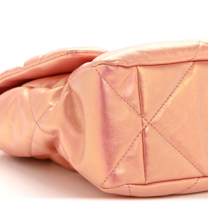 Chanel Iridescent Lambskin Quilted Large Chanel 19 Flap Pink 9 of 13