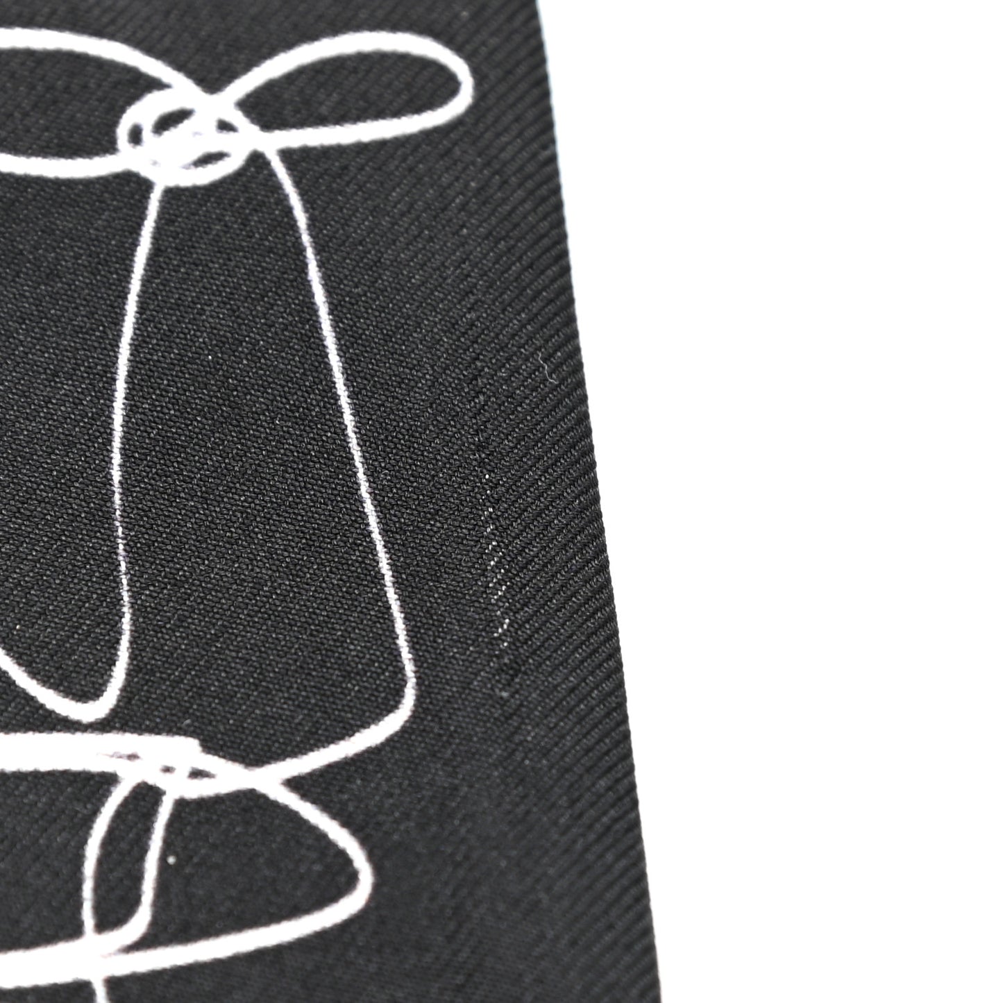 Silk Slim Bandeau Scarf Black