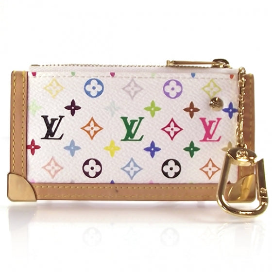 Louis Vuitton Monogram Multicolor Key Pouch White 2 of 8