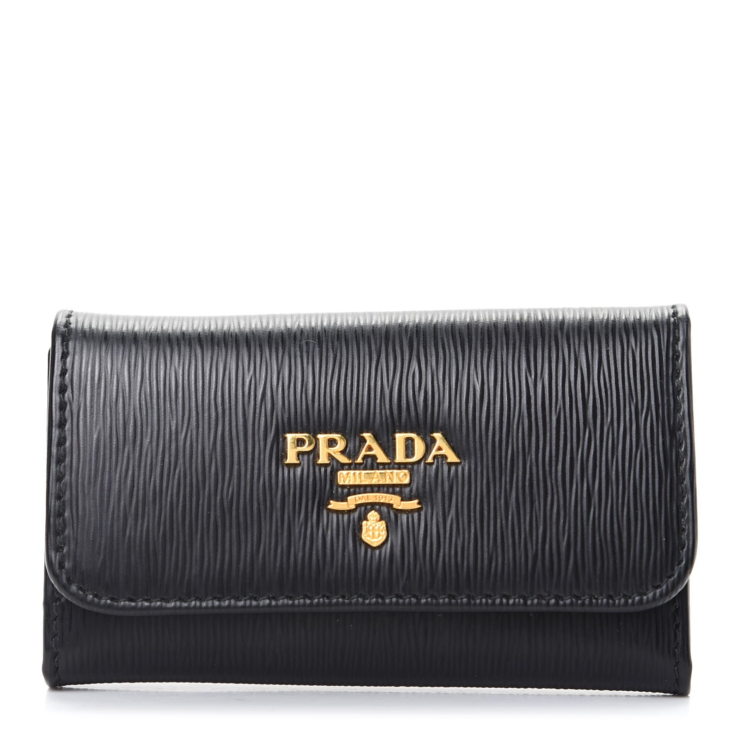 Prada Vitello Move 6 Key Holder Black 1 of 7
