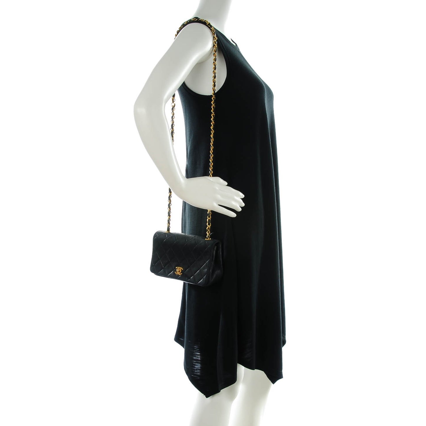 Lambskin Quilted Mini Flap Black